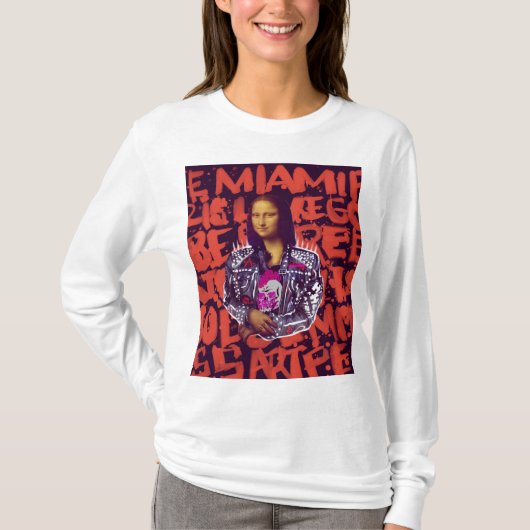 Mona Lisa Punk Art T-shirt (Voorkant)