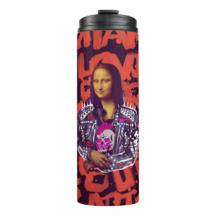 Mona Lisa Punk Art Thermosbeker