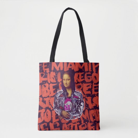 Mona Lisa Punk Art Tote Bag (Voorkant)