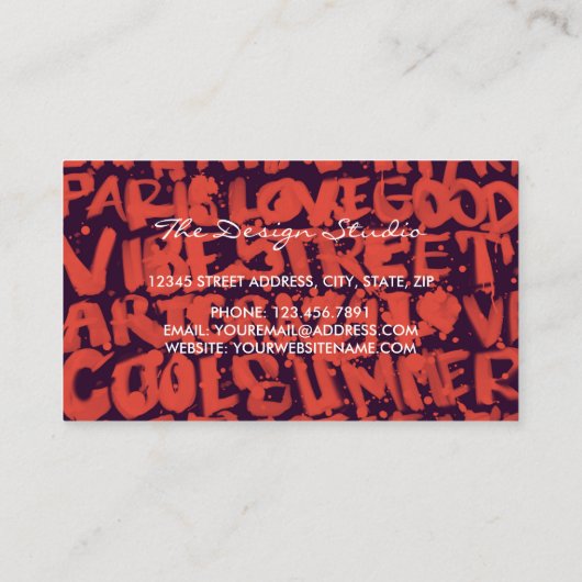 Mona Lisa Punk Art Visitekaartje (Achterkant)