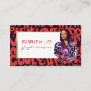 Mona Lisa Punk Art Visitekaartje