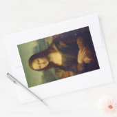 Mona Lisa Rechthoek Sticker (Envelop)
