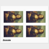 Mona Lisa Rechthoekige Sticker (Vel)