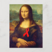 Mona Lisa Red Ribbon Briefkaart (Voorkant)
