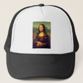 Mona Lisa Red Ribbon Trucker Pet (Voorkant)
