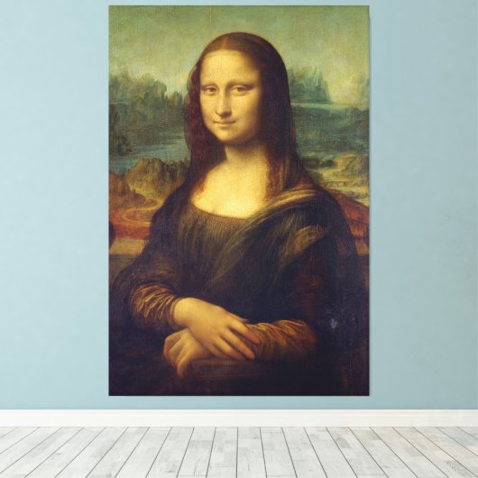 Mona Lisa Reproduction Print - Da Vinci Print (Insitu (Houten vloer))