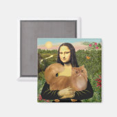 Mona Lisa - Rode Perzische kat Magneet (Voorkant / Achterkant)