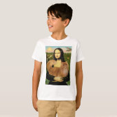 Mona Lisa - Rode Perzische kat T-shirt (Voorkant volledig)
