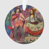 Mona Lisa Romantisch Grappig Kleurig Kunstwerk Ornament (voorkant)