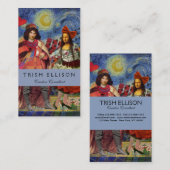 Mona Lisa Romantisch Grappig Kleurig Kunstwerk Visitekaartje (Voorkant / Achterkant)