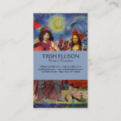 Mona Lisa Romantisch Grappig Kleurig Kunstwerk Visitekaartje (Achterkant)