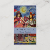 Mona Lisa Romantisch Grappig Kleurig Kunstwerk Visitekaartje (Voorkant)