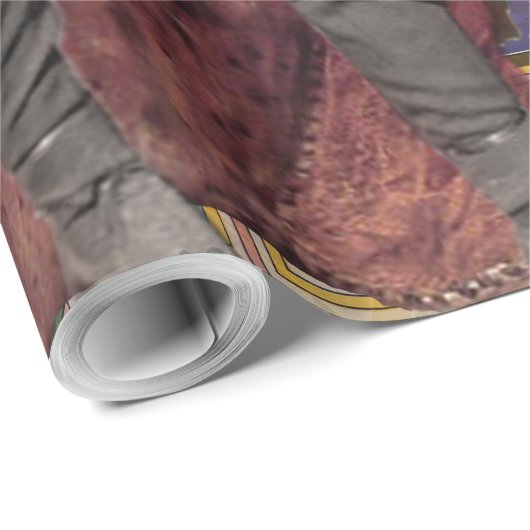 Mona Lisa Romantisch Grappig Kleurrijk Kunstwerk Cadeaupapier (Rol Hoek)