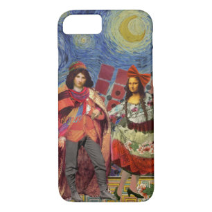Mona Lisa Romantisch Grappig Kleurrijk Kunstwerk iPhone 8/7 Hoesje