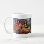 Mona Lisa Romantisch Grappig Kleurrijk Kunstwerk Koffiemok (Links)