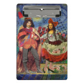 Mona Lisa Romantisch Grappig Kleurrijk Kunstwerk Mini Klembord (Voorkant)