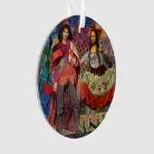 Mona Lisa Romantisch Grappig Kleurrijk Kunstwerk Ornament (voorkant)