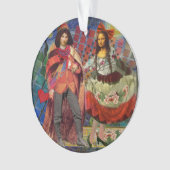 Mona Lisa Romantisch Grappig Kleurrijk Kunstwerk Ornament (voorkant)