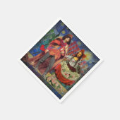 Mona Lisa Romantisch Grappig Kleurrijk Kunstwerk Servet (Hoek)