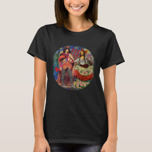 Mona Lisa Romantisch Grappig Kleurrijk Kunstwerk T-shirt