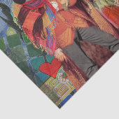 Mona Lisa Romantisch Grappig Kleurrijk Kunstwerk Tissuepapier (Detail)