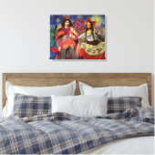 Mona Lisa Romantische Grappige Kleurrijke Kunst Canvas Afdruk (Insitu (Slaapkamer))