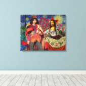 Mona Lisa Romantische Grappige Kleurrijke Kunst Canvas Afdruk (Insitu (Houten vloer))