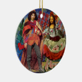 Mona Lisa Romantische Grappige Kleurrijke Kunst Keramisch Ornament (Rechts)