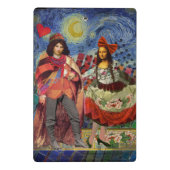 Mona Lisa Romantische Grappige Kleurrijke Kunst Mini Klembord (Achterkant)