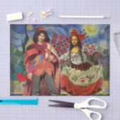 Mona Lisa Romantische Grappige Kleurrijke Kunst Tissuepapier (Craft)