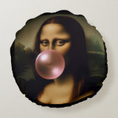 Mona Lisa Rond Kussen (Achterkant)