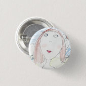 Mona Lisa Ronde Button 3,2 Cm (Voorkant /achterkant)