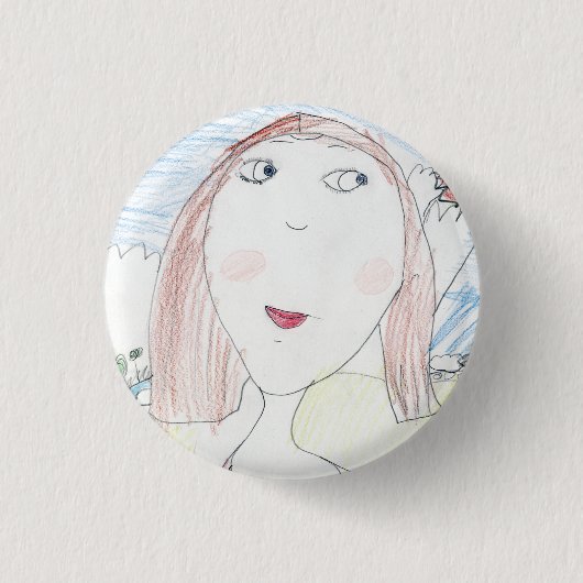 Mona Lisa Ronde Button 3,2 Cm (Voorkant)