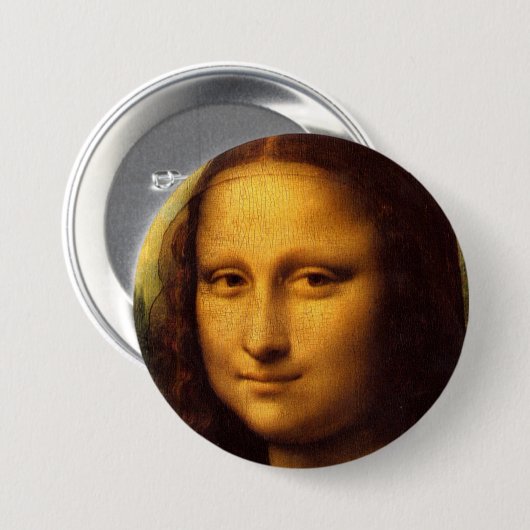 Mona Lisa Ronde Button 7,6 Cm (Voorkant /achterkant)