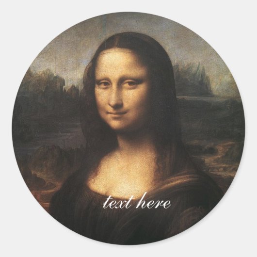 Mona Lisa Ronde Sticker (Voorkant)
