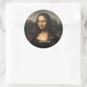 Mona Lisa Ronde Sticker (Tas)