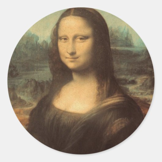 Mona Lisa Ronde Sticker (Voorkant)