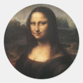 Mona Lisa Ronde Sticker (Voorkant)