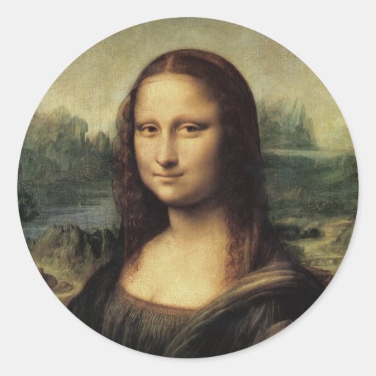 Mona Lisa Ronde Sticker (Voorkant)
