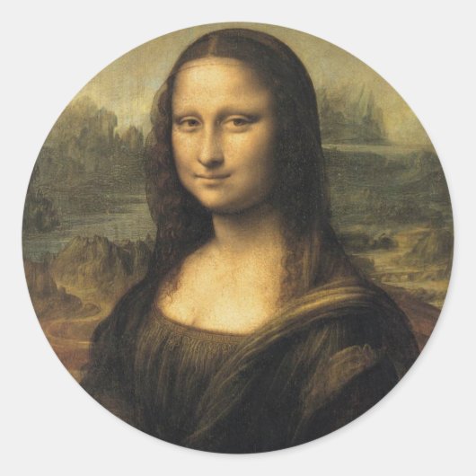 Mona Lisa Ronde Sticker (Voorkant)