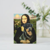 Mona Lisa - Rottweiler (#3) Briefkaart (Staand voorkant)