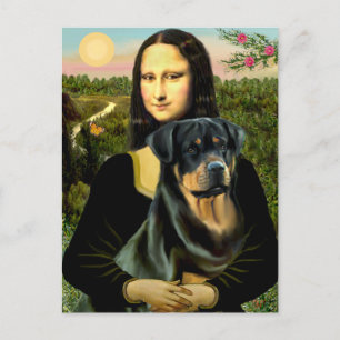 Mona Lisa - Rottweiler (#3) Briefkaart