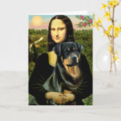 Mona Lisa - Rottweiler (#3) Kaart (Gele Bloem)