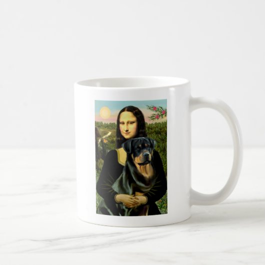 Mona Lisa - Rottweiler (#3) Koffiemok (Rechts)