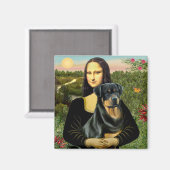 Mona Lisa - Rottweiler (#3) Magneet (Voorkant / Achterkant)
