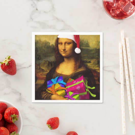 Mona Lisa Santa Claus Servetten (Insitu)
