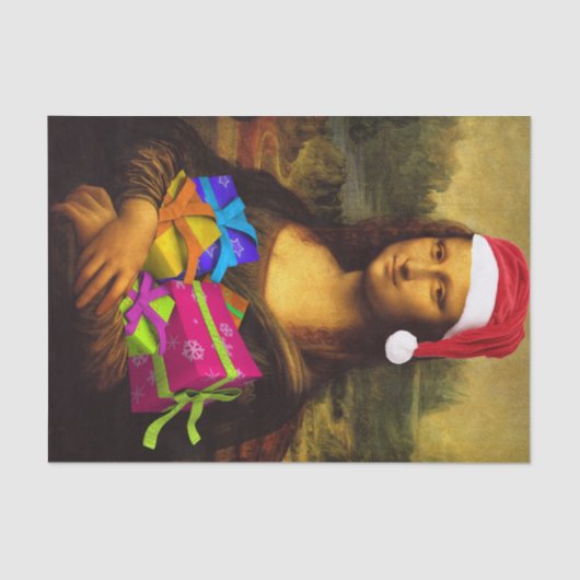 Mona Lisa Santa Claus Tissuepapier (Voorkant)