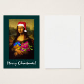 Mona Lisa Santa Claus Visitekaartje (Voorkant /achterkant)