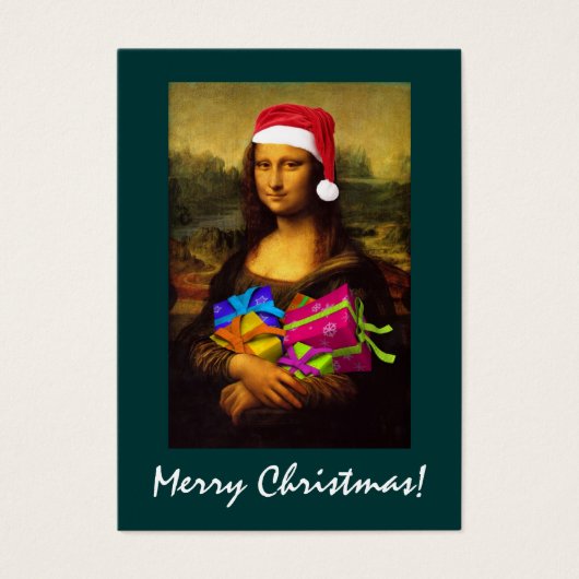 Mona Lisa Santa Claus Visitekaartje (Voorkant)