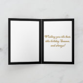 Mona Lisa Santa Hat Kerstmis Feestdagen Kaart (Binnen)